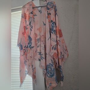 Sole Society Peach and Blue Patterned Wrap